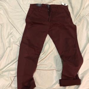 Gap slim fit khaki 34/30 Maroon